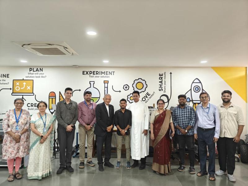 On September 19, 2024. Lab visit by Rev. Fr. Pascual Chávez Villanueva, the 9th successor of Don Bosco and former Rector Major of the Salesians of Don Bosc, was fascinated by the facilities that are available for the students and Innovators at our Rapid Prototyping Lab.