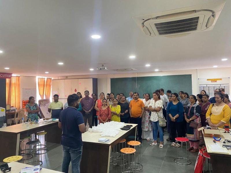 On August 12, 2023, Student's Parents have visited in the Rapid Prototyping Lab, they were amazed with the technology and projects done by the students and known about GSInC schemes. 