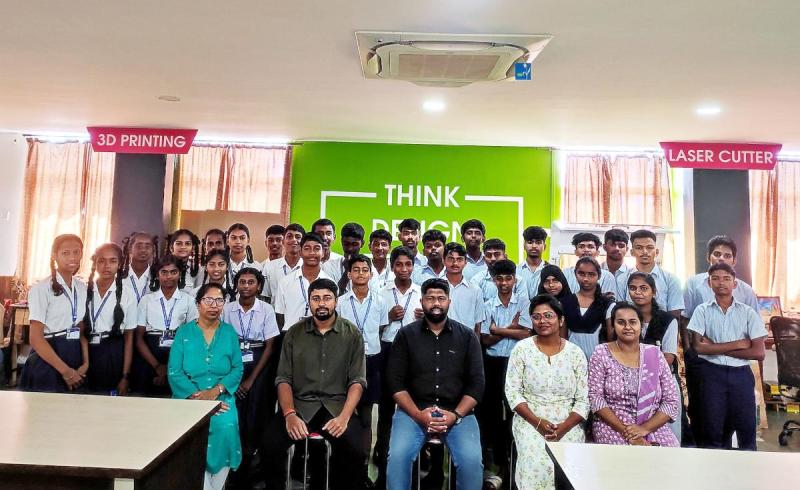 On December 06, 2024. Think Design and Prototyping workshop for the students of RNM Government Higher Secondary School, Baina, Vasco-Goa. Total number of students are 16.