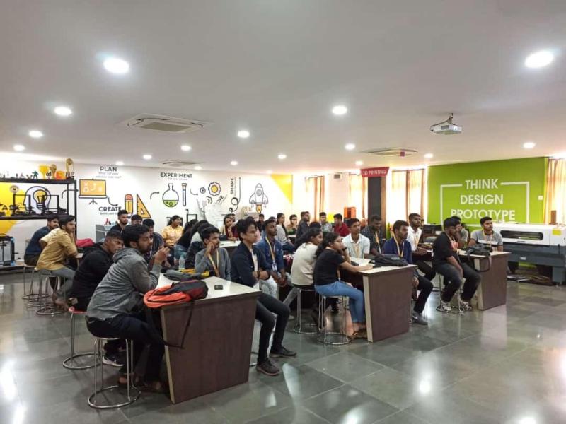 On October 17, 2023. Think, Design,Prototyping and 3D Printing and Robotics Workshop for TY BCA and SY B. Vocational students of Shree Damodar College of VVM's Shree Damodar College of Commerce and Economics, Margao, Goa.  Speakers are Mr. Siddhant Panjikar and Mr. Shivraj Naik. Total number of students are 34.