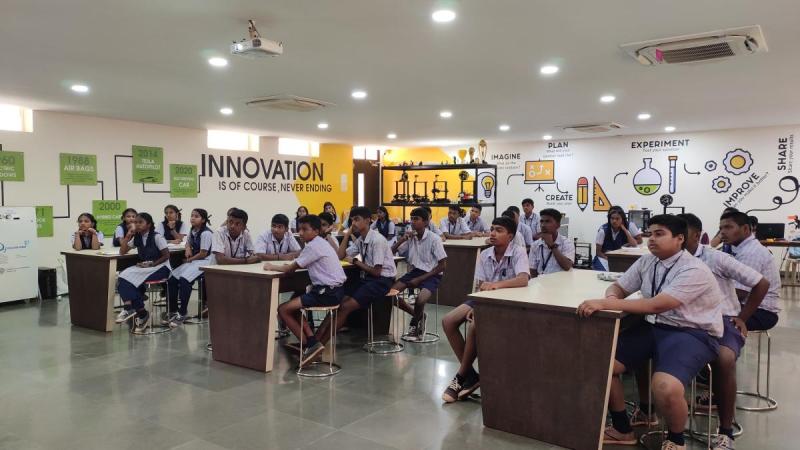 On February 14, 2024. Think Design and Prototyping Session for the students of Government High School, Savoiverem, Ponda-Goa. Total numbers of students are 30