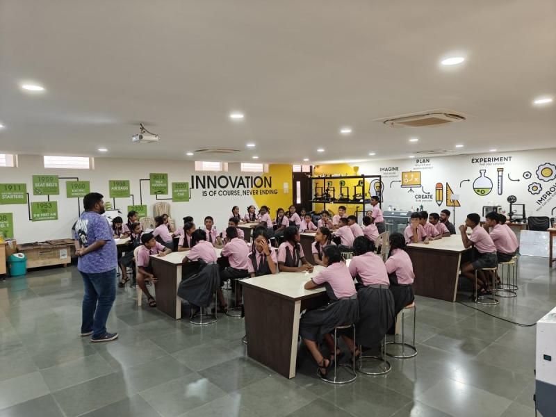 On June 14, 2024. Think Design and Prototyping Session and Workshop on Robotics for the Students of Late Shri Vinayak Gopal Shenvi High School, Rawanfond, Margao-Goa. Total numbers of students 39.