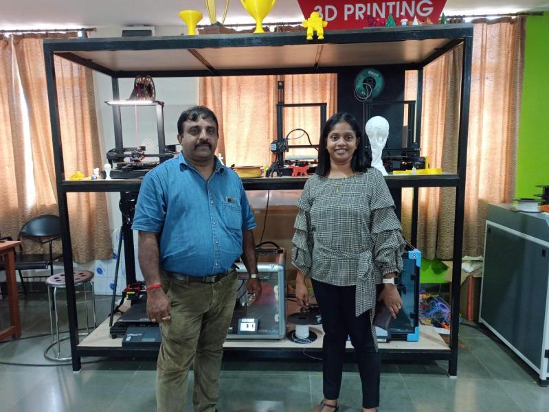 Dr. Clarista Quadros and Mr. Sanket R. Shirodkar visited our prototyping lab today. They were amazed by the technology and Schemes at @innovation.council 