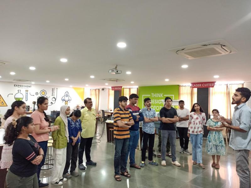 On August 12, 2024. Introduction to Prototyping Lab, First Year students of Mechanical Department of Don Bosco College of Engineering, Fatorda; visited Prototyping Lab