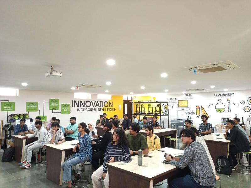 On August 26, 2024. Think, Design, Prototyping session and Workshop on Robotics for the students of Padre Conceicao College of Engineering, Verna-Goa. Total number of students are 29.