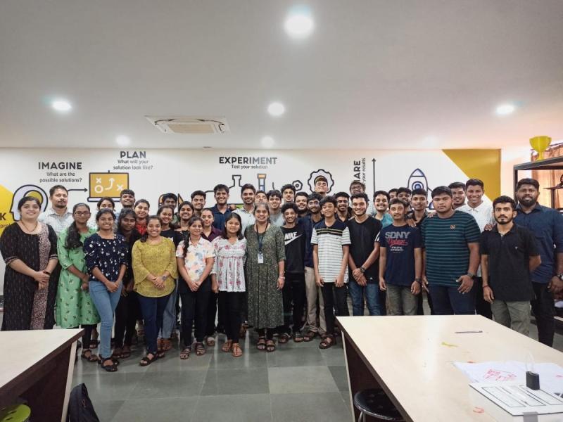 Robotics & 3D printing workshop for Government College of Arts, Science & Commerce, Khandola- Goa. Speakers for the session are Siddhant Panjikar (Mentor in 3D Designing & 3D printing) and Shivraj Naik (Mentor in Robotics). Total number of students-35.