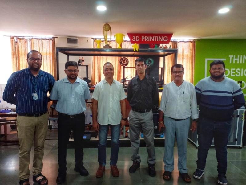 Mr. Amit Devgan and Mr. Prasad Adpaikar visited the prototyping lab today. They were keen to know about the 3D technology, 3D printers, and various projects done in the lab.