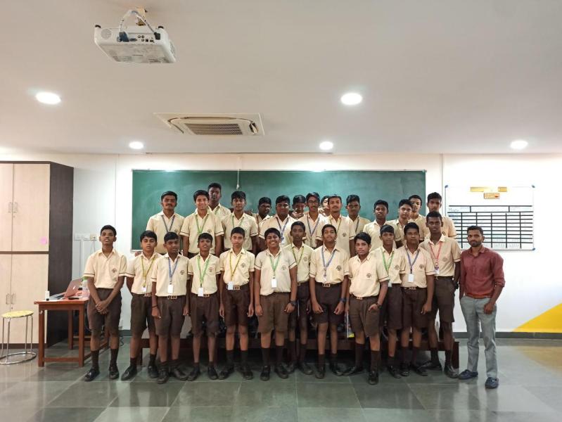 On January 23, 2024. Think Design and Prototyping Session for the students of Our Lady of Rosary High School, Fatorda-Goa. Students shown interest in Drone technology and GSInC Schemes and prototypes. Speaker Mr. Shivraj Naik. Total number of students are 27.