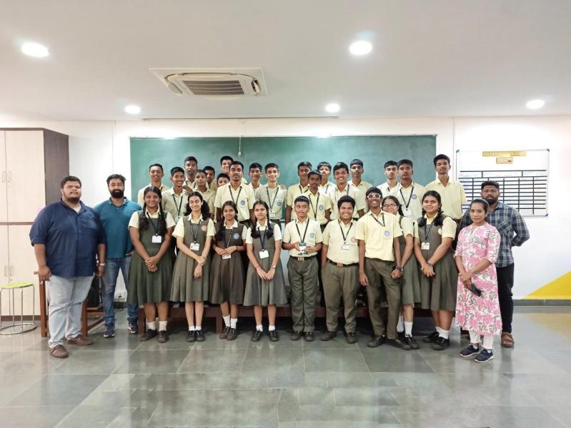 On February 09, 2024. Think Design and Prototyping session and Workshop on 3D printing and Robotics for the students of Popular High School, Margao Goa. Total number of students are 27.