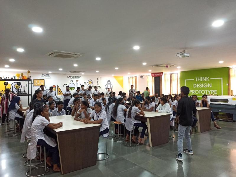 On October 23,2023. Think Design and Prototyping workshop for the Students of St. Michael Higher Secondary School Taleigao-Goa. Speaker Siddhant Panjikar total number of students are 99.