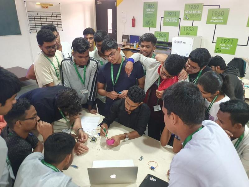 On October 03, 2023, 3D Printing and Robotics workshop for the students of Computer Science Department of St. Xavier's College Mapusa-Goa. Speakers are Mr. Siddhant Panjikar and Mr. Vailan De Souza conducted the session. Total numbers students are 30.