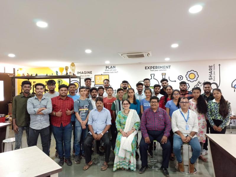 On March 05, 2024. Think Design and Prototyping Session for the students of Civil Department of Government Polytechnic Panaji, Panaji Goa. Total number of students are 26. They were amazed with the 3d printing technology and students projects scheme from GSInC.