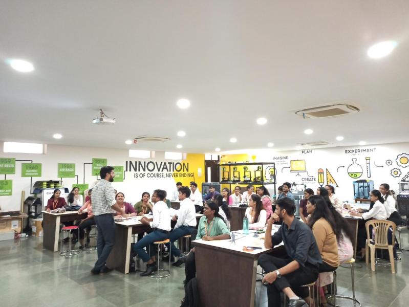 On September 03, 2024. Think, Design, Prototyping Workshop on 3D Printing for the First Year M.Com students of Rosary College of Commerce and Arts, Navelim-Goa. Total number of students are 32.