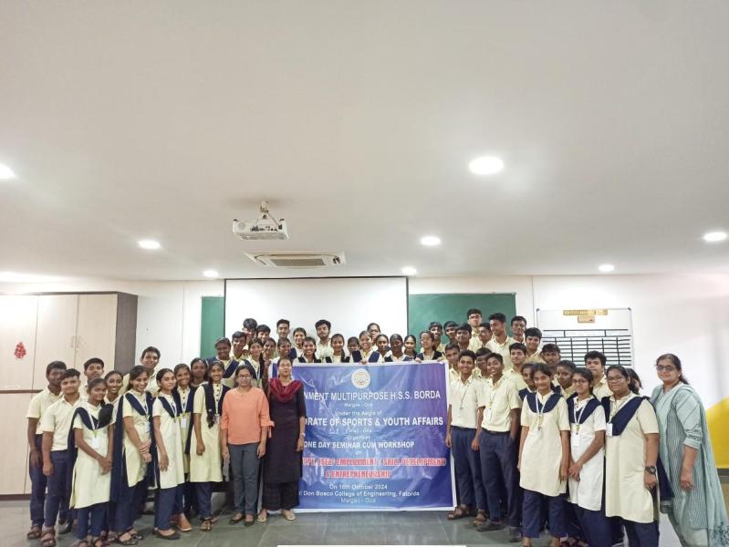 On October 16, 2024. Think Design & Prototyping Workshop for the students of Multipurpose Higher Secondary School, Borda-Goa. Total number of students are 52. Batch-1