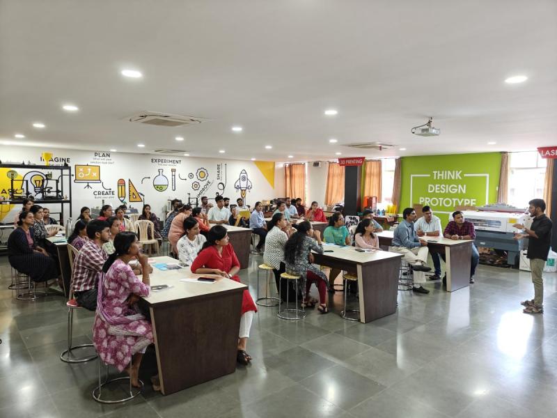 On July 19, 2024. Think, Design, Prototyping session and Workshop on 3D printing for the Teachers of different schools of Goa. Total number of Participants 26.