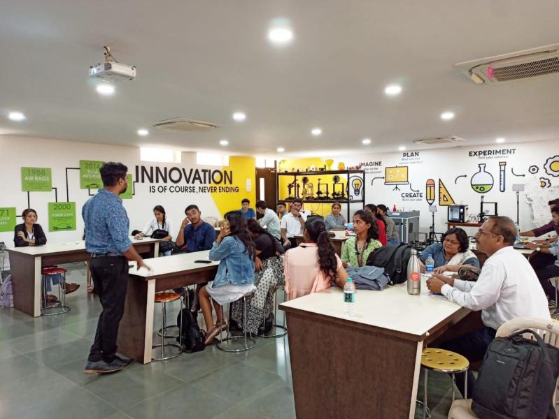 On October 13, 2023. Inspiring Innovation through Think, Design, and Prototyping! Students, Faculty, and Innovators were captivated by GSInC's visionary schemes and the magic of 3D Printing Technology. Thank you, Mr. Sudip Faldesai, for an enlightening session. Speaker Mr. Sudip Faldesai 