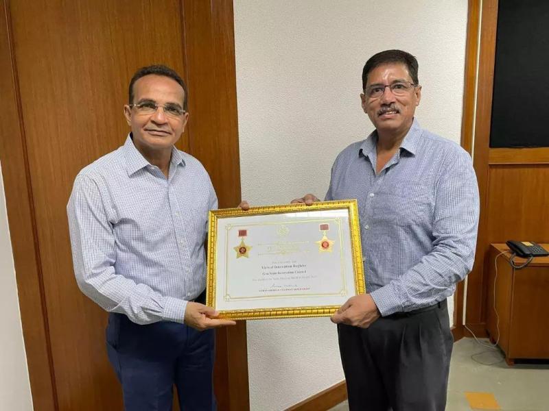 Shri Atanasio Monserrate, Minster for Science, Technology & Waste Management was presentedwith the prestigious SKOCH ORDER OF MERIT Award 2022 by Shri Jose Manuel Noronha,Chairman of Goa State Innovation Council received for the Virtual Innovation Register under theInnovation Category. 