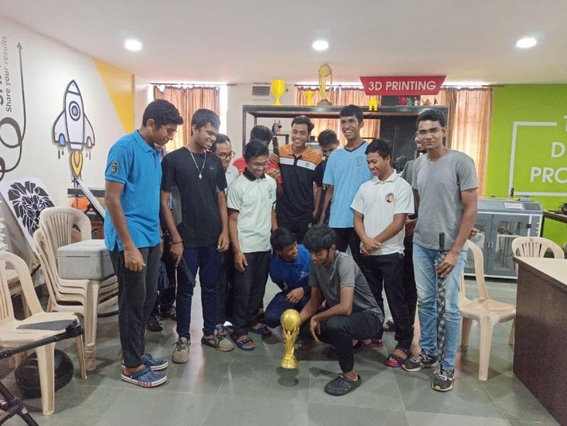 Students of Don Bosco Community College, Loutolim, Goa. Visited Prototyping Lab. They were amazed with 3D  Technology. 