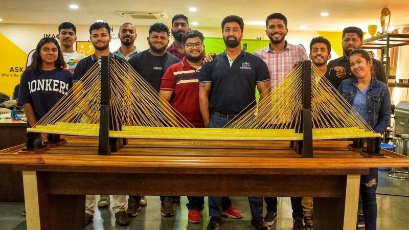 Here is the scale model version of the iconic ZUARI Bridge, crafted with precision in our prototyping lab. This scale model marvel is a testament to our team's dedication and attention todetail. 